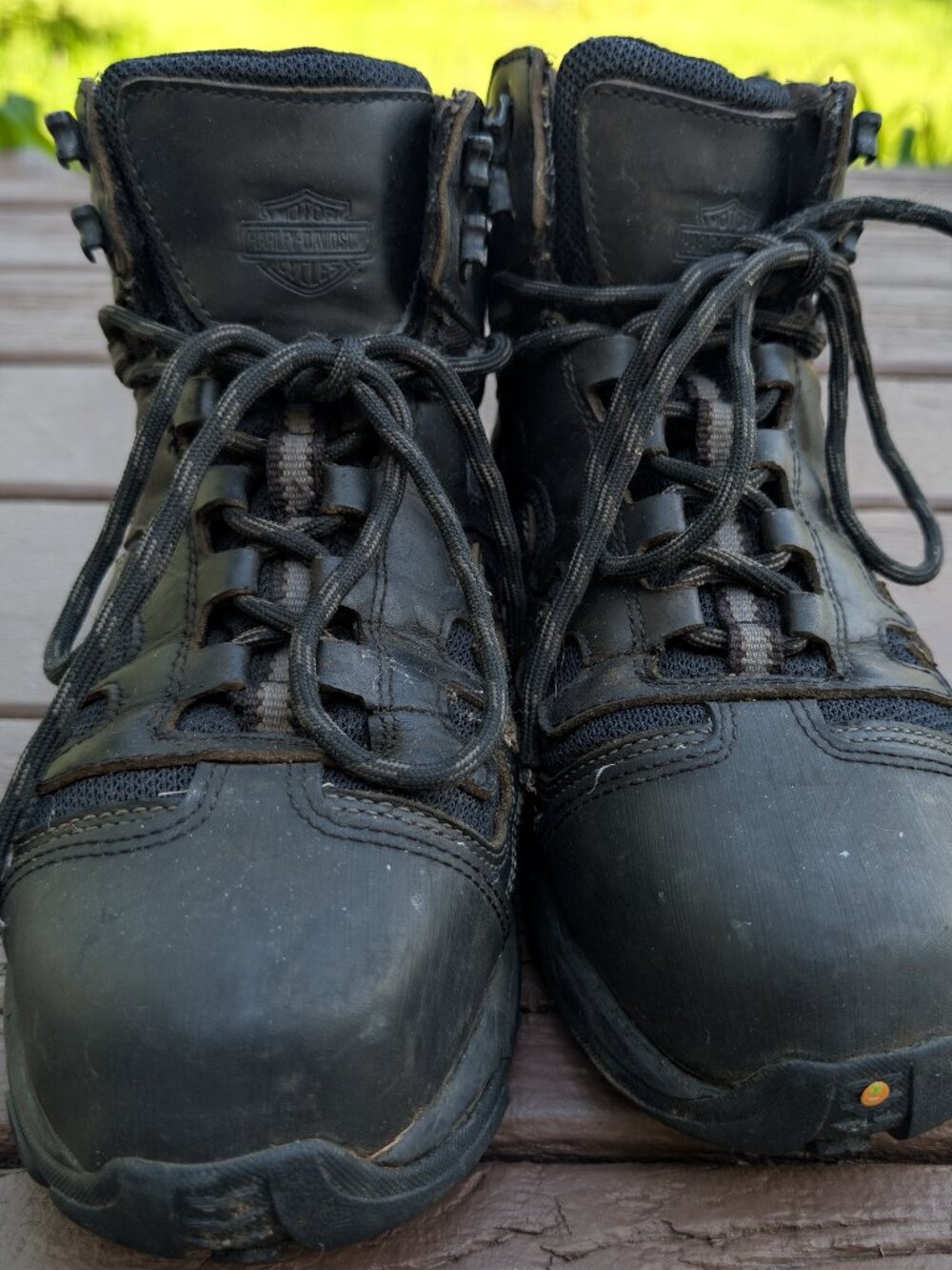 Harley Davidson Black Leather Waterproof Hiking Boots Men's Size 9